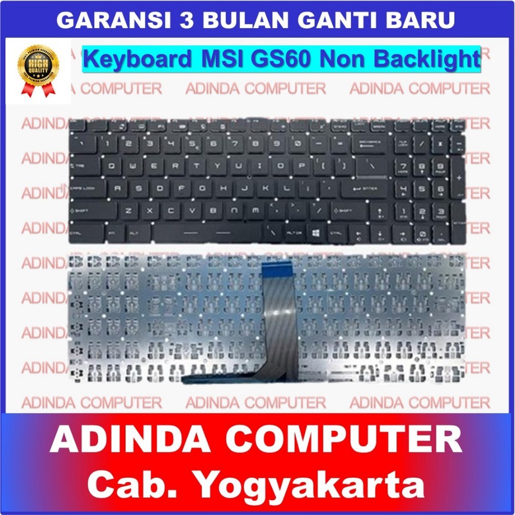 MSI GF62 GF65 GF75 GL63 GL65 GL73 GL75 GP63 GP65 GP73 GP75 คีย์บอร์ด - RGB BACKLIGHT