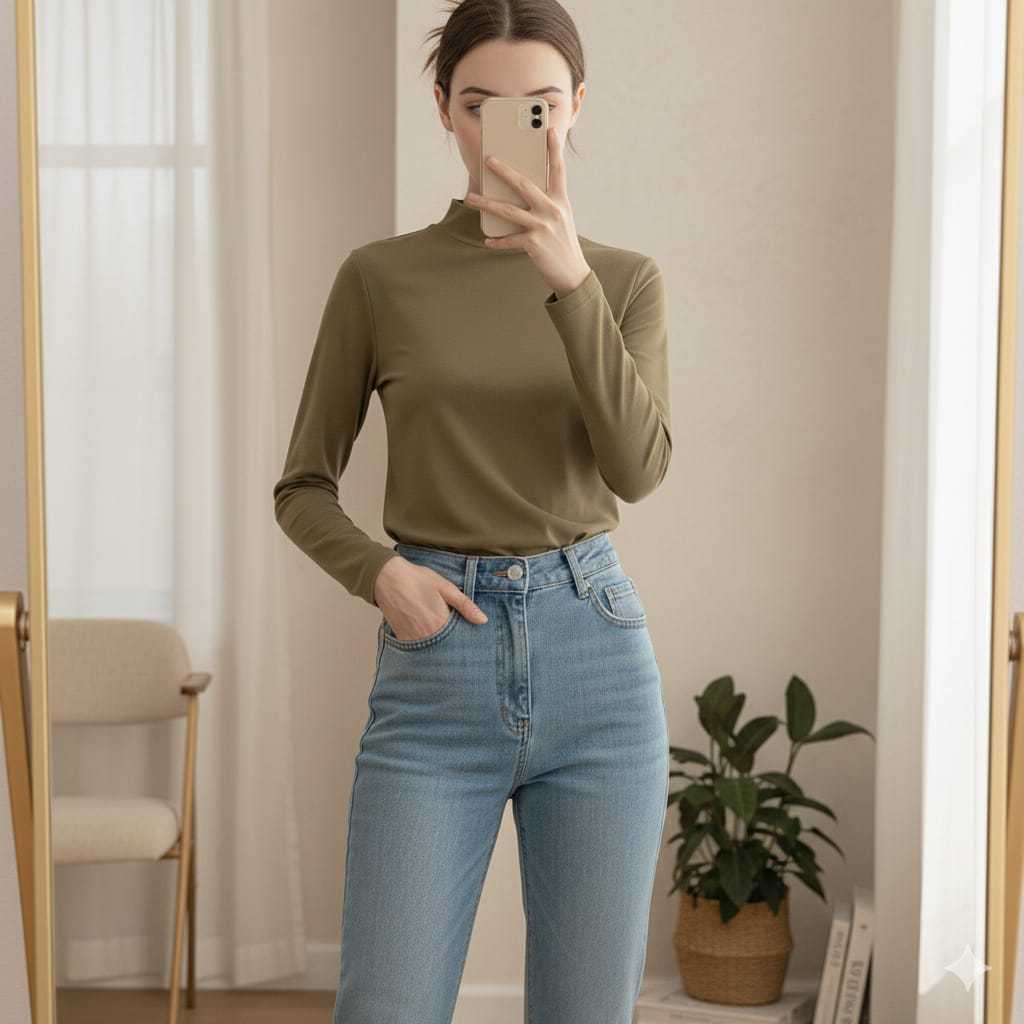 สไตล์ WHS | พื้นฐาน ภายใน แมนเซ็ต ผู้หญิงปิดปก / เต่าคอผู้หญิงแขนยาวด้านในงานแต่งงานพิธีชุดสําเร็จกา