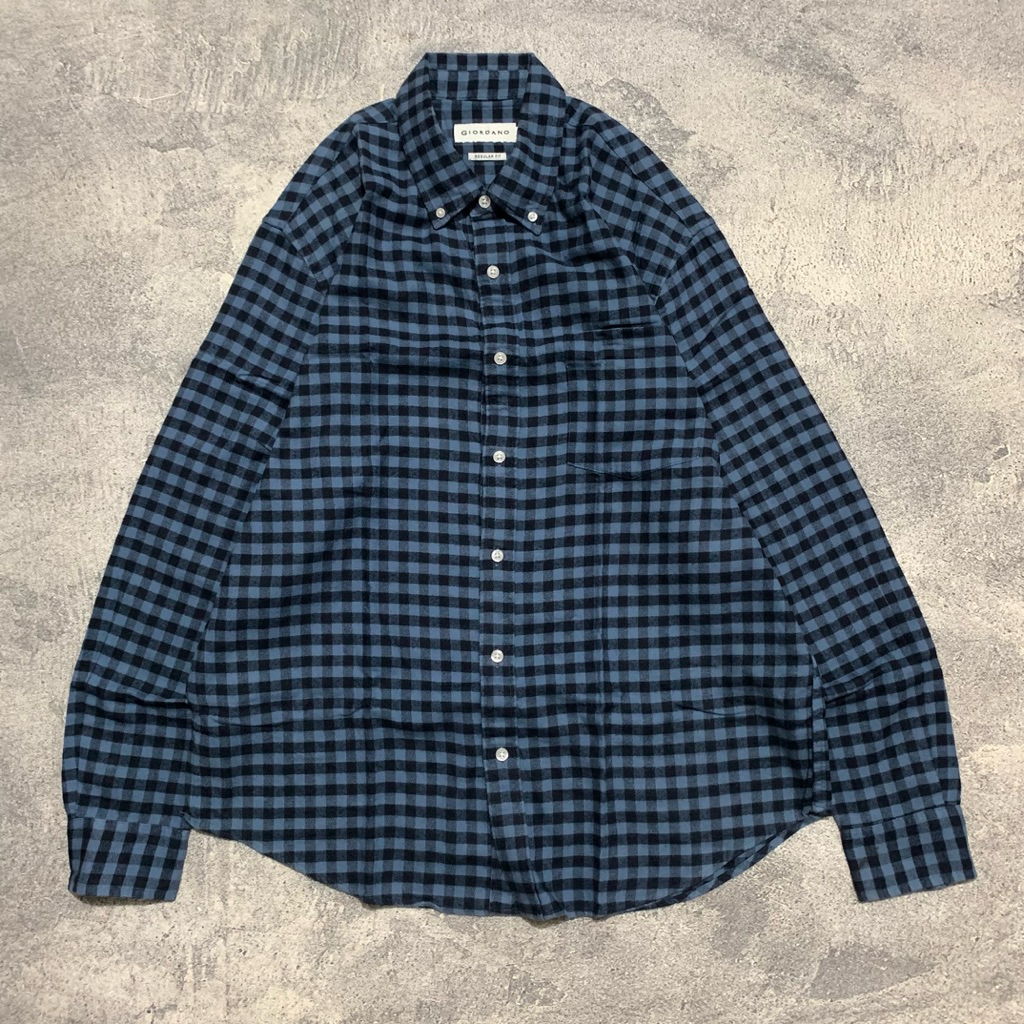 เสื้อเชิ้ตผ้าสักหลาด Giordano XL