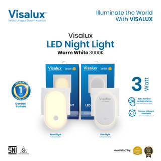Visalux Lampu Tidur LED Night Light 3000K WarmWhite Kuning 3W