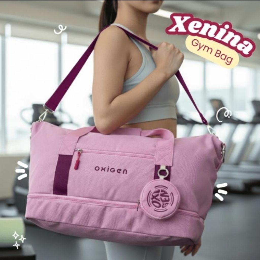 OXIGEN XENINA GYM BAG SPORTS TRAVEL BAG POLYESTER SPORT BAG STYLISH