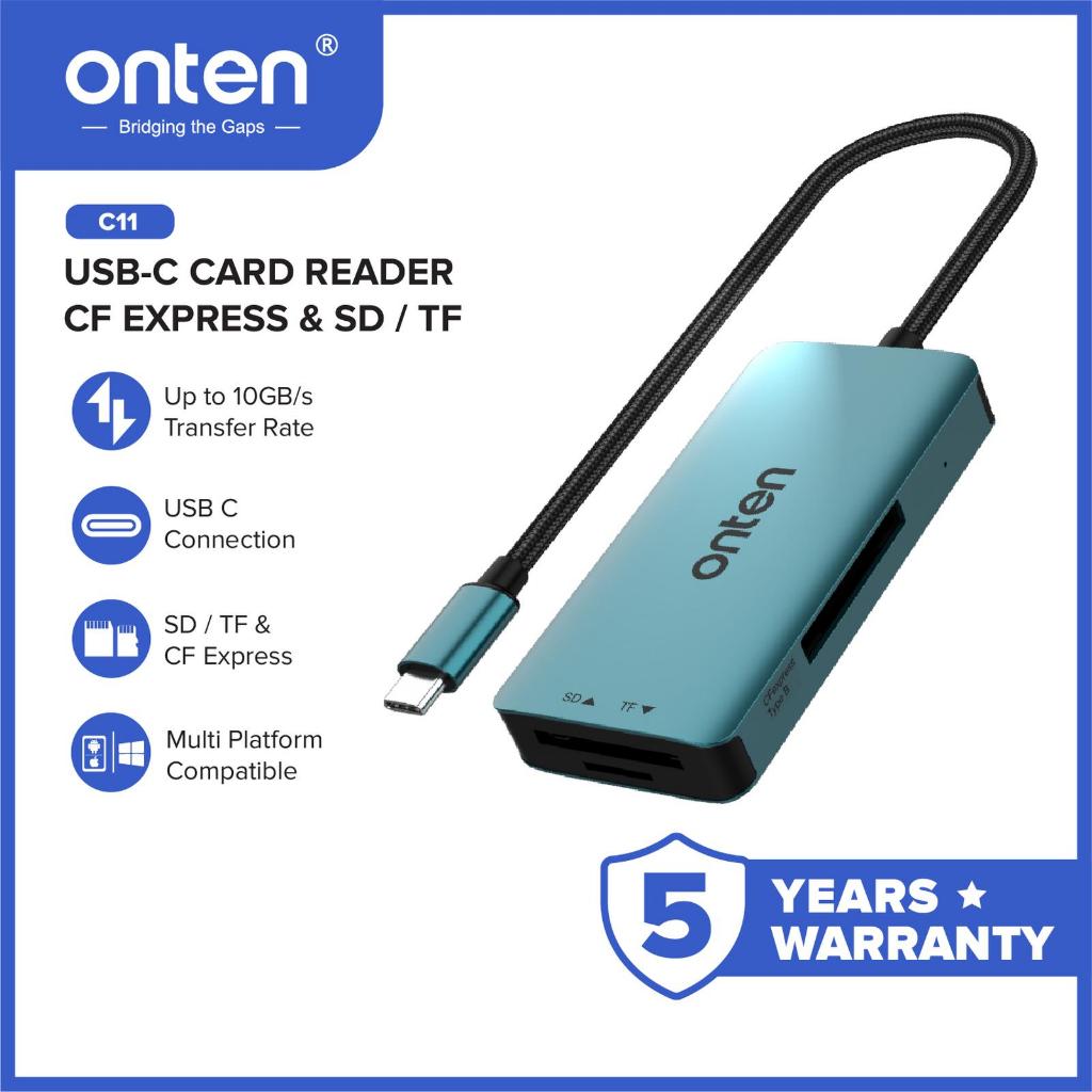 Onten C11 CF express เครื่องอ่านการ์ดความเร็วสูง Type C USB C SD - TF - Micro SD