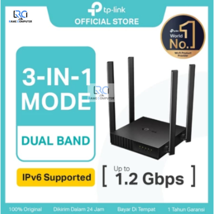 TP-Link Archer C54 | เราเตอร์ AC1200 WiFi 5 | ไร้สาย | ดูอัลแบนด์ | กิกะบิต | ตาข่ายง่าย | อาร์เชอร์