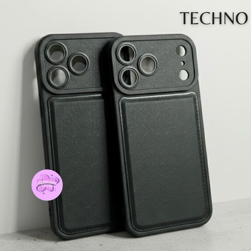 ฝาครอบซิลิโคนสีดําหนัง SOFTCASE สําหรับ TECHNO POVA 7 5G TECHNO SPARK 20 PRO+