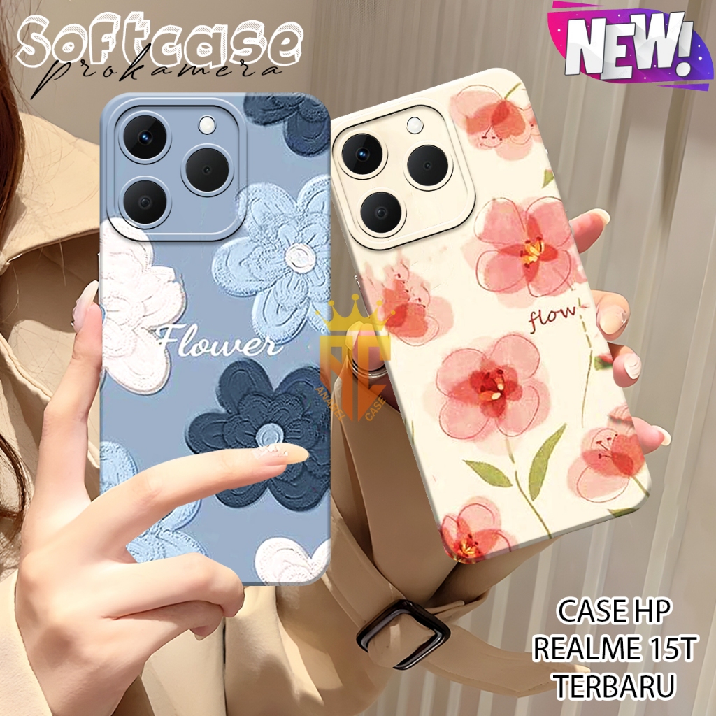 Realme 15T Case - Realme 15T Pro - Realme 15 pro - Realme 15 - Realme 14 - Realme 14t Pro Flower Mot
