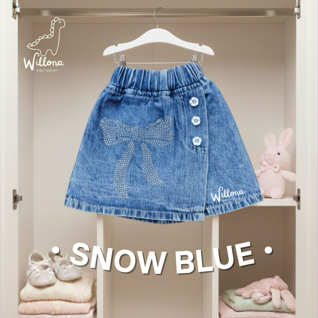 กางเกงยีนส์ริบบิ้นคริสตัล โรเซล่า อายุ 1-7 ปี | Bianca Bianca Bianca Bianca