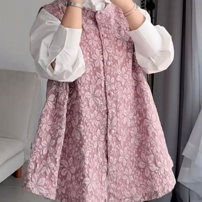 TOP ของผู้หญิง / FUKURO JAGUARD VEST / DIONARA OVERSIZE OUTER VEST FITS SMP WEIGHT 80KG