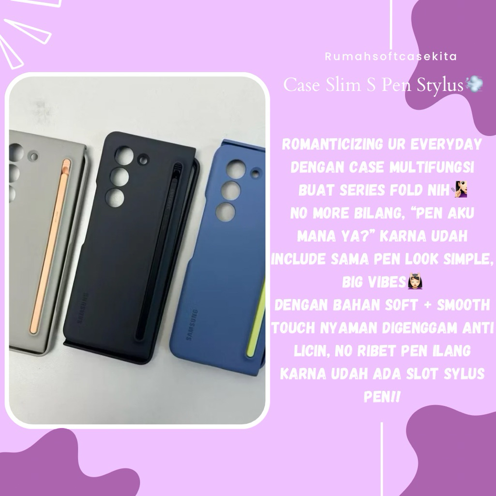 CASE SLIM SAMSUNG Z FOLD 3 Z FOLD 4 Z FOLD 5 Z FOLD 6 Z FOLD 7 SAMSUNG SLIM S PEN CASING STYLUS PEN 