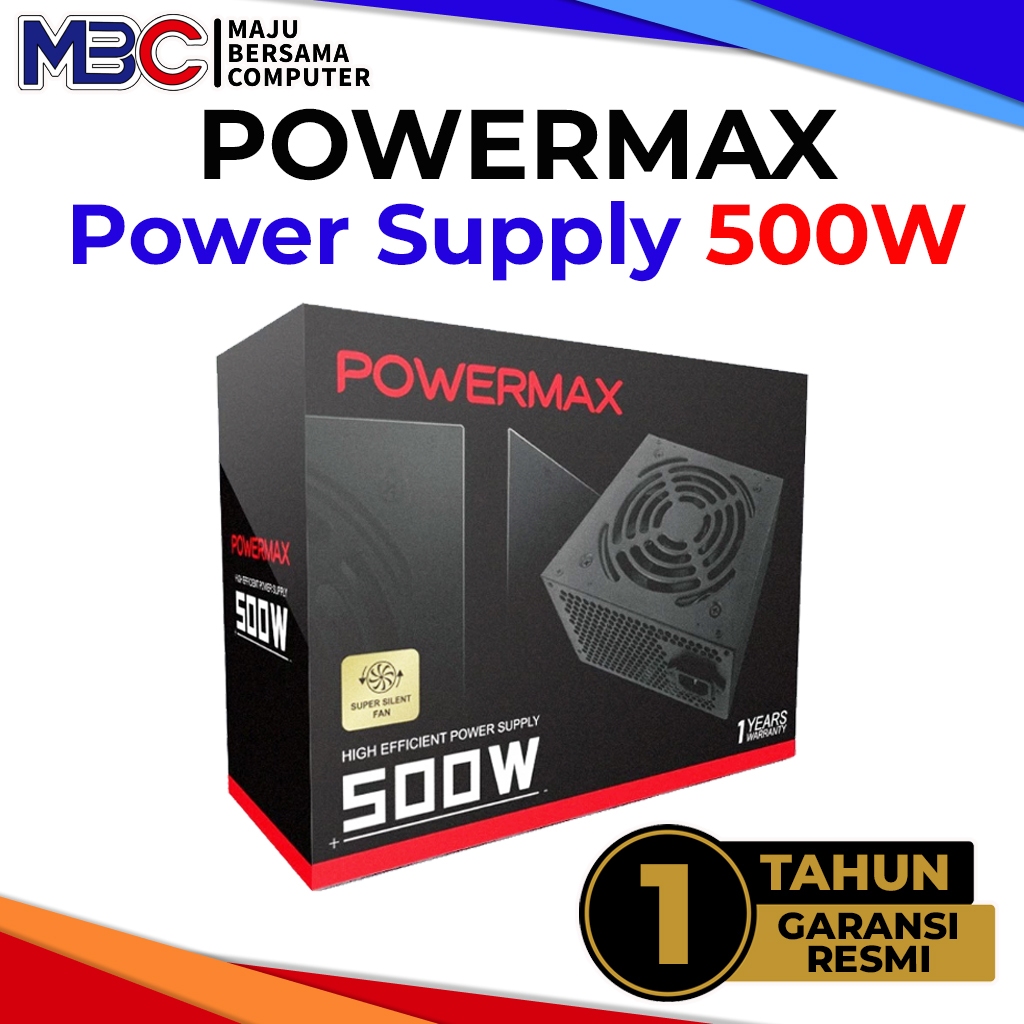 PSU PowerMax 500w Power Core 500 พาวเวอร์ซัพพลาย ซัพพลาย 300w 380w w