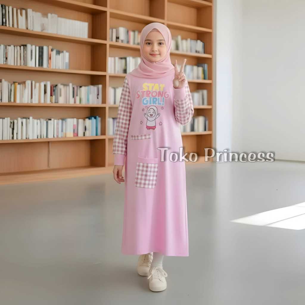 Princess Gamis for Girls อามิรา 3-12 ปี ลายอิสลาม เท่ ใส่สบาย