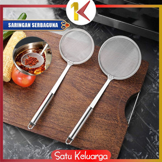 SK-C1503 Saringan Halus Stainless Steel Gagang Panjang Praktis / Saringan Minyak Tirisan Gorengan Serok Mie Penyaring Serbaguna
