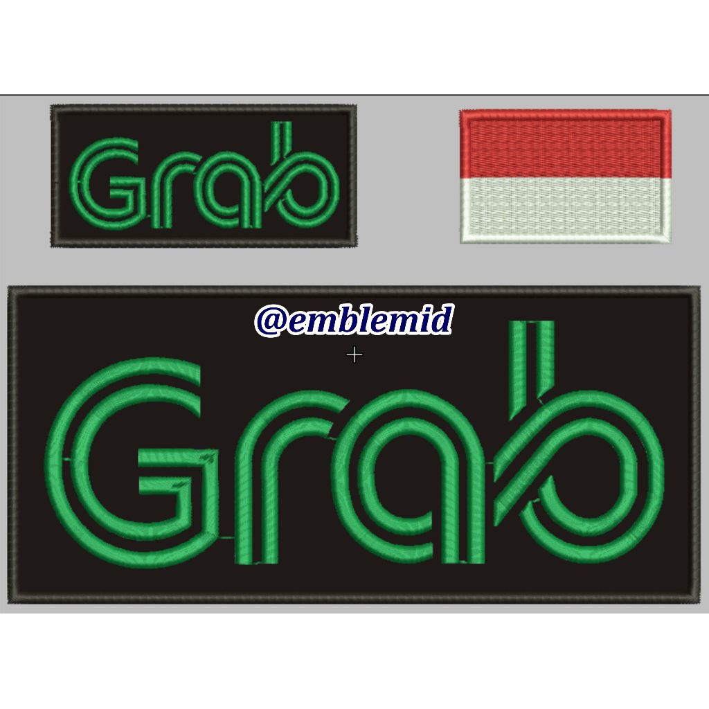 EmblemId - Black Base Grab Emblem / Patch with Black Stripes & Quality [ 0012 ]