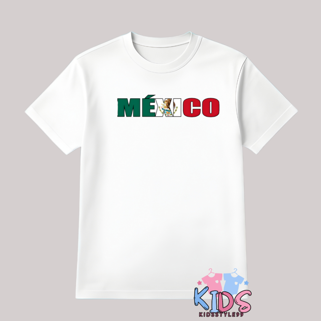 เสื้อยืดเด็ก / เสื้อผ้าเด็ก / เสื้อยืดเด็ก nation MEXICO Motif MEXICO Motif