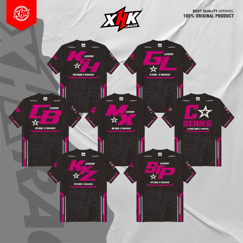 008 - ต้นฉบับ XHK RACER คุณภาพสูงระดับพรีเมียม KPH GL CB MX C-SERIES 5TP Racing Jersey ฟรีสติกเกอร์