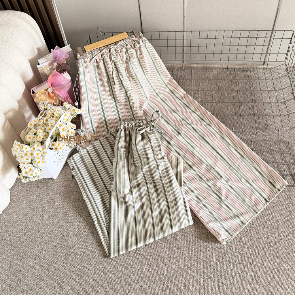 KILANA HOMEY STRIPE CULOT PANTS LATEST STRIPE CULOT PANTS BY DEDEVIA ID/ HOMEY STRIPE กางเกงผู้หญิง