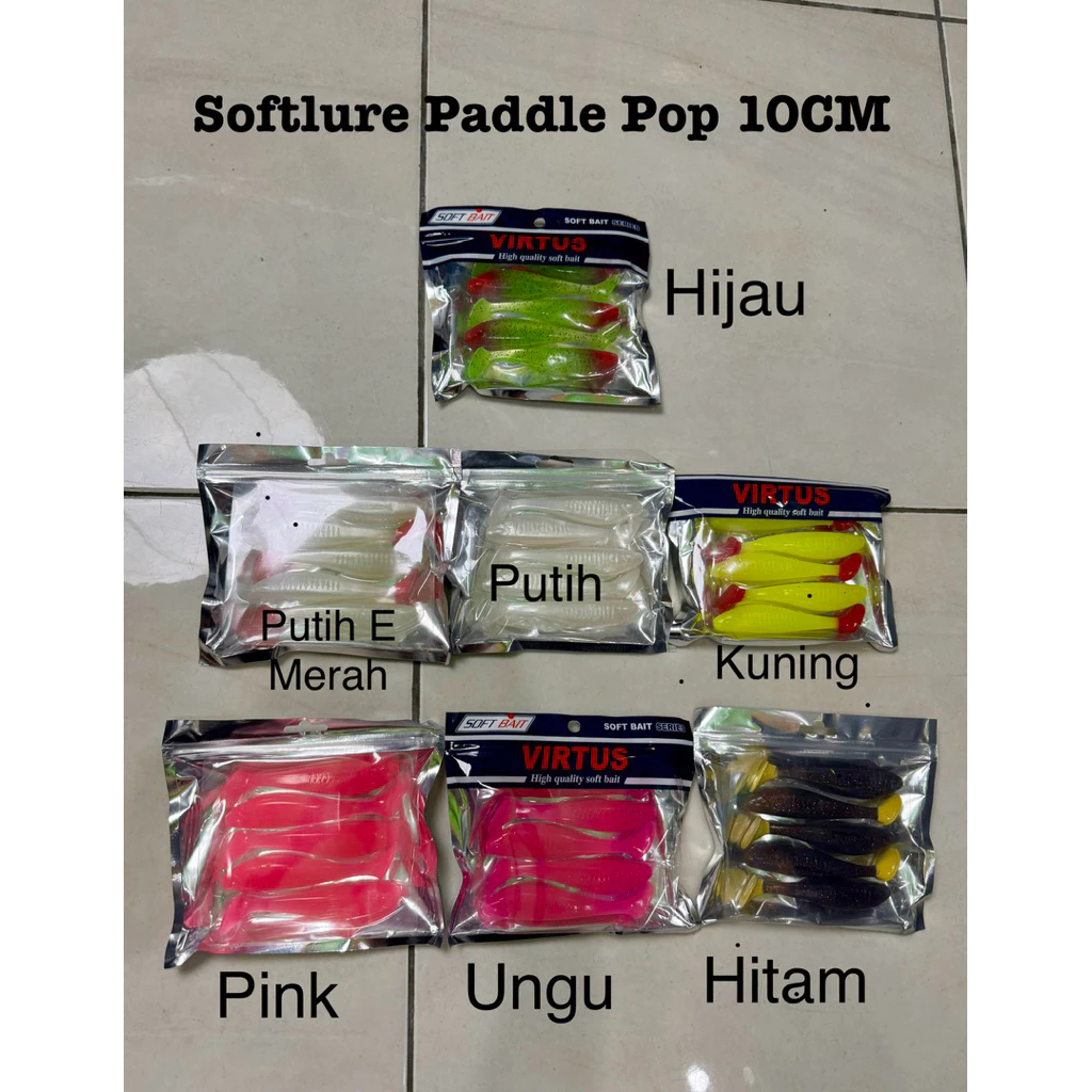 Softlure Paddle Pop 10CM พรีเมี่ยม หลากหลายสี (ไม่ใช่ Ozmy)