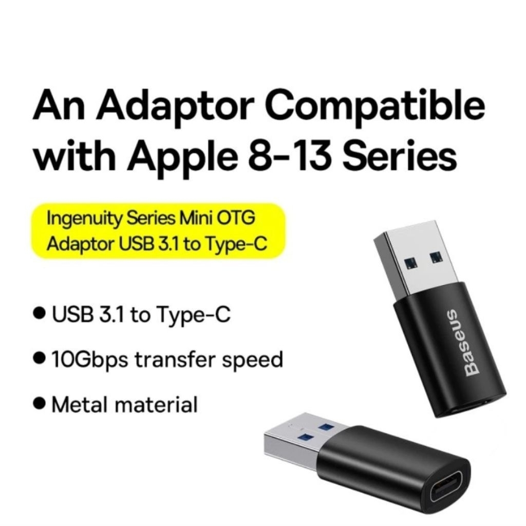 Baseus Ingenuity Series Mini OTG Adapter USB 3.1 ถึง Type C