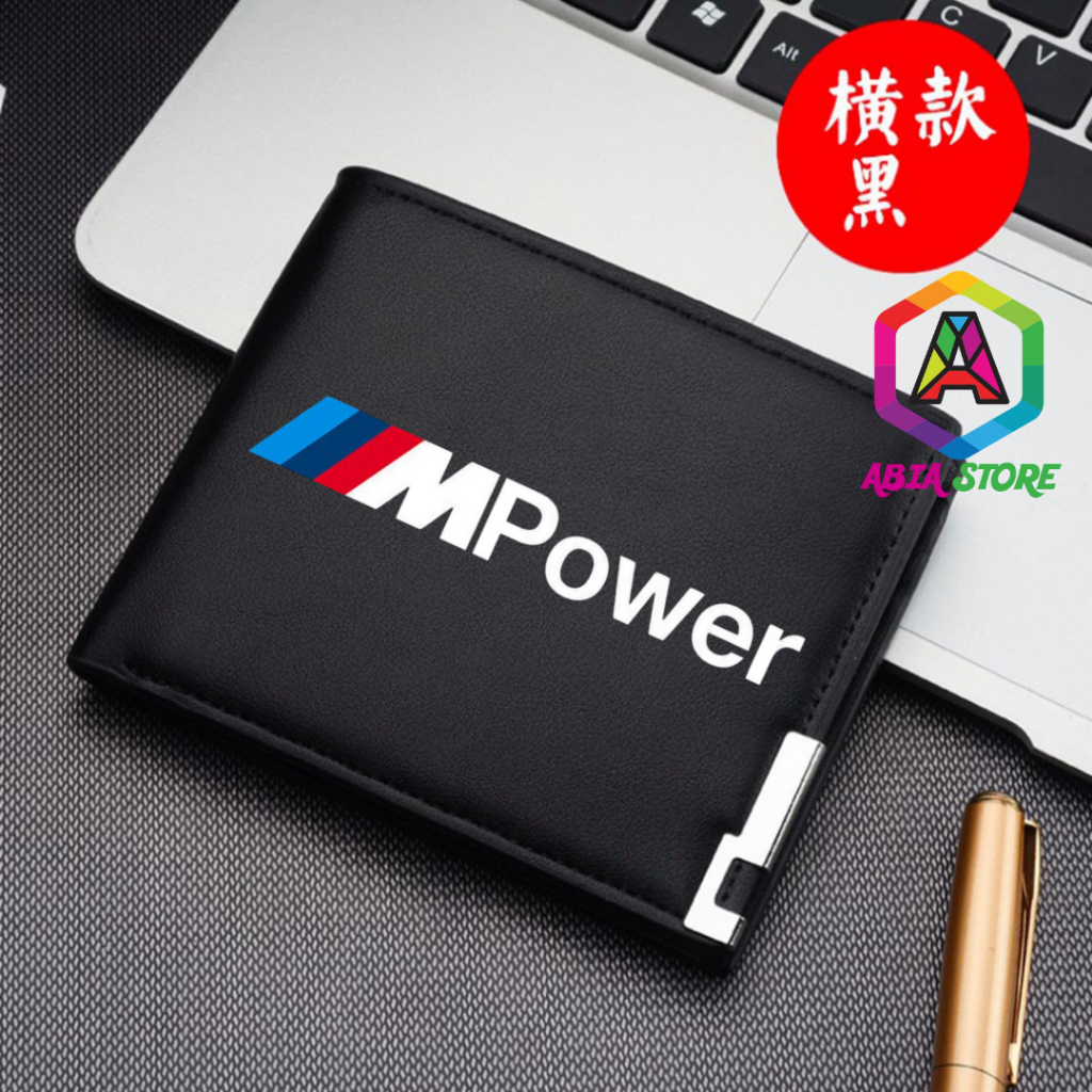 BMW MERCEDES BENZ MPOWER กระเป๋าสตางค์ผู้ชายแบบพับได้กระเป๋าสตางค์หนังผู้ชายกระเป๋าสตางค์แฟชั่น MPOW