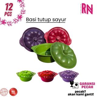 (12 PCS) BASI SAYUR / WADAH SAYUR / TEMPAT SAYUR ADA TUTUPNYA / TEMPAT SAYUR / SOUVENIR / BASI SAYUR TUTUP