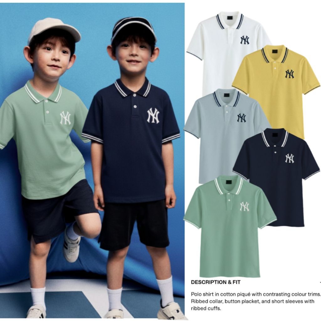 Rumahbaju - เสื้อยืดคอปกโปโลเด็กชาย MLB 4-14 ปี