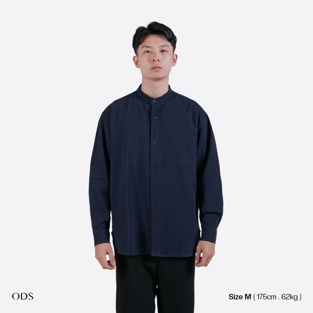 ODS Sena เสื้อเชิ้ตแขนยาวคอปกสีกรมท่า