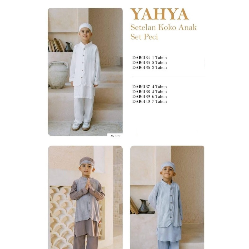 DIALOGUE Koko Set Peci Anak Sadam DAR60 DAR6061 DAR6062, Yahya DAR6137 DAR6138 DAR6139