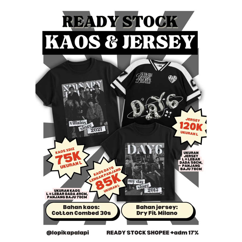 XDINARY HEROES & DAY6 & PRELOVED DAY6 JERSEY