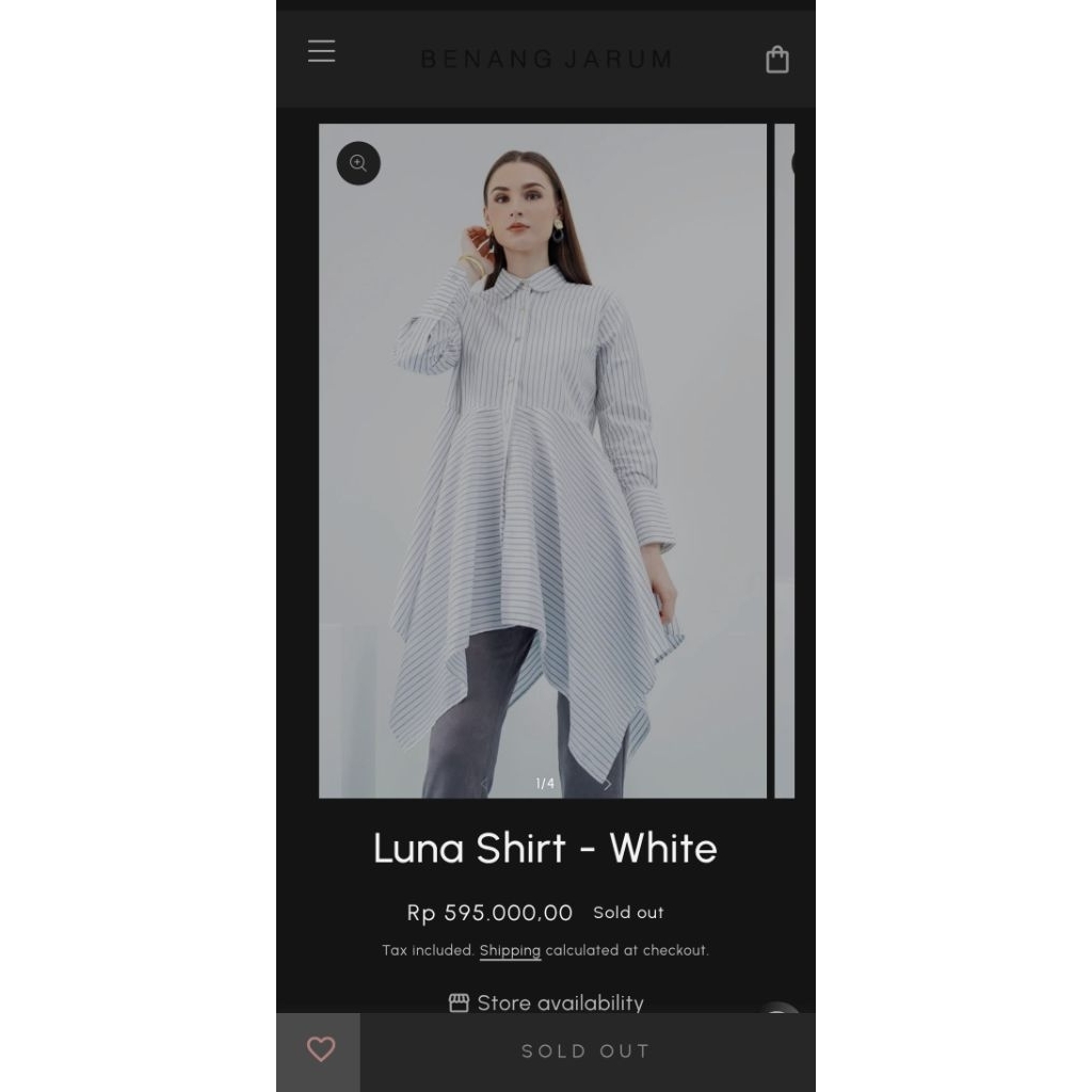 Preloved LUNA SHIRT WHITE NEEDLE THREAD pl