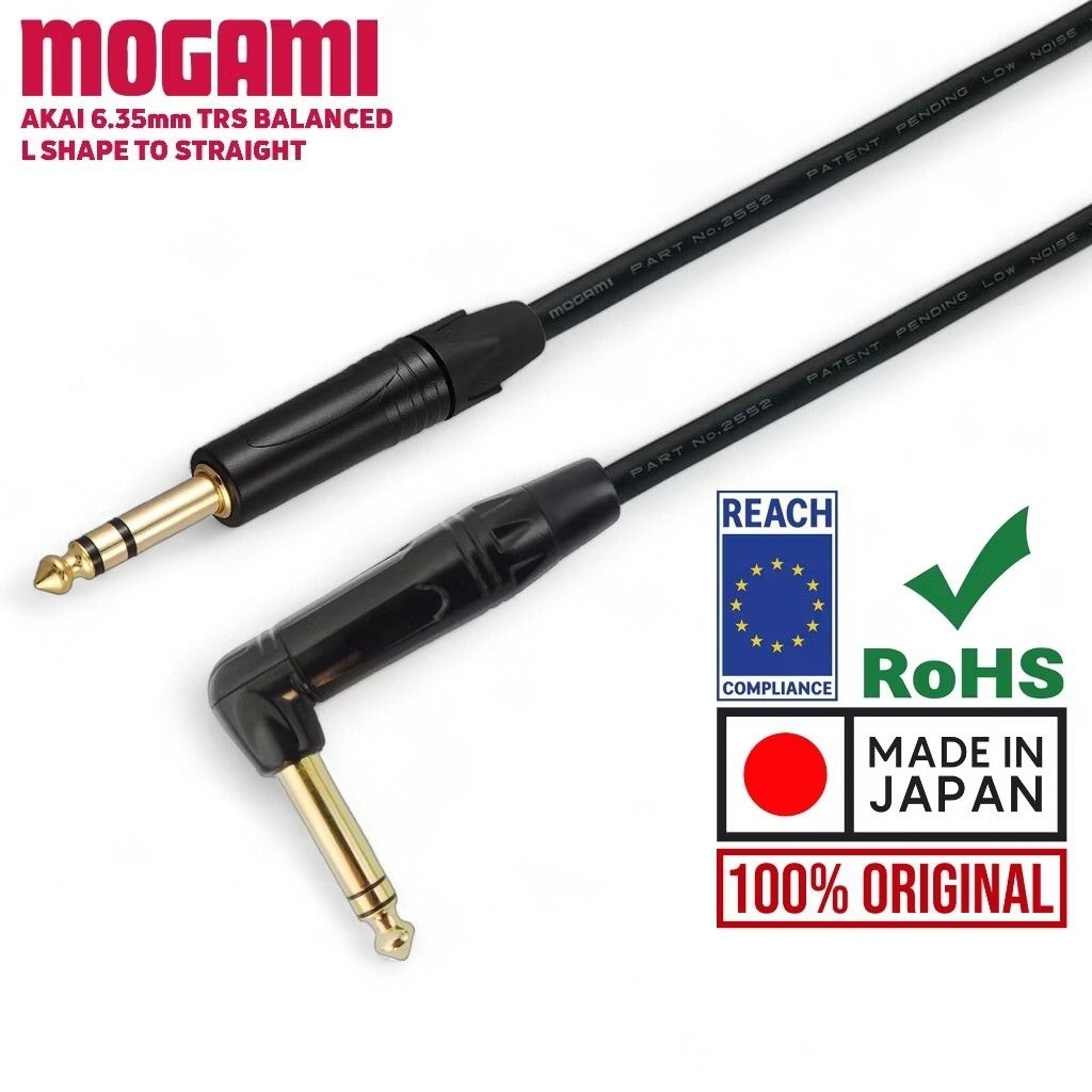 โมกามิ ออริจินัล | 6.5 TRS Balanced Jack Jumper Cable - (MOGAMI, GP, AKAI TRS - AKAI TRS L)