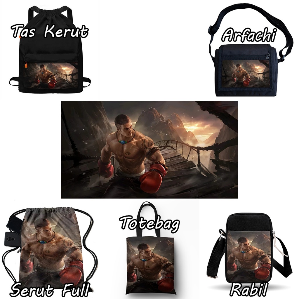 Paquito Mobile Legends MLBB กระเป๋าเป้ผ้าใบหนาคุณภาพระดับพรีเมียมกันน้ํา