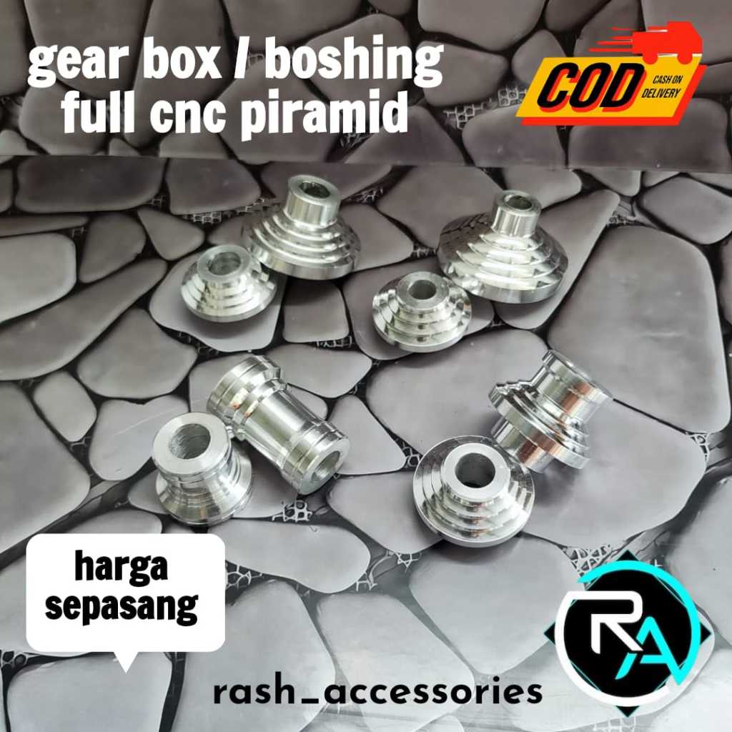 RASH Gear Box / Full Cnc Motorcycle Axle Bushing Pyramid Model Beat Vario Scoopy Mio Nouvo Etc