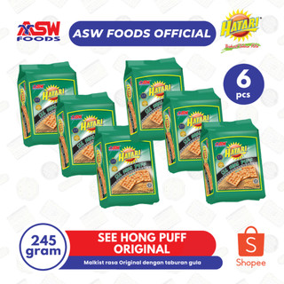 Hatari See Hong Puff Original 245 Gr ( 6Pcs ) - Banded - Varian Dengan Taburan Gula