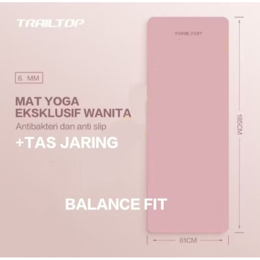 [PREMIUM] (REGULAR & DECOMICAL ONLY) TRAILTOP YOGA MAT + NET BAG