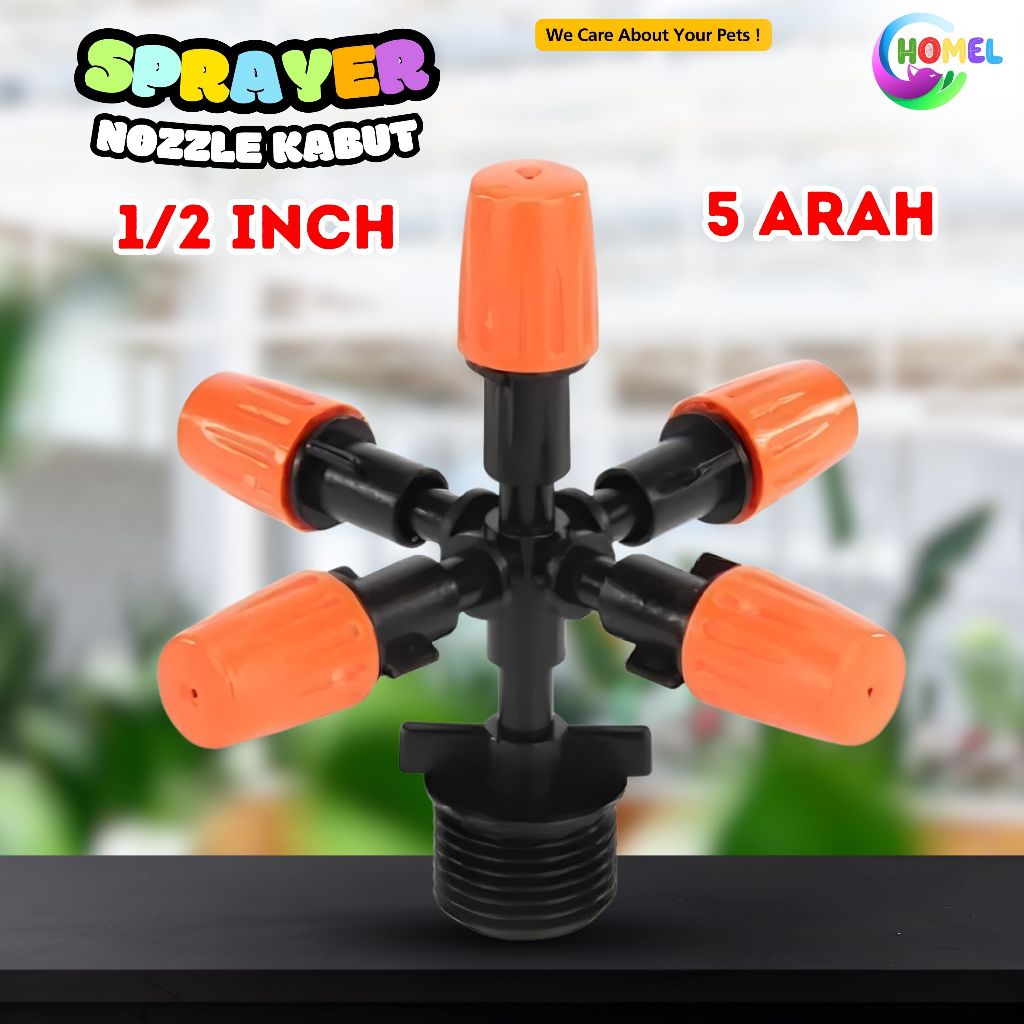 5-Way Mist Sprayer Way หัวฉีด Mist 1/2 นิ้วระบบสเปรย์ Chomel Water Sprayer