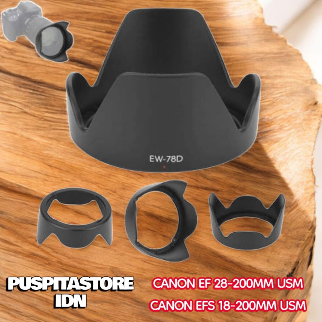 EW-78D เลนส์ฮูดสําหรับ Canon EF 28-200mm EF-S 18-200mm - เลนส์ เลนส์ EW 78D