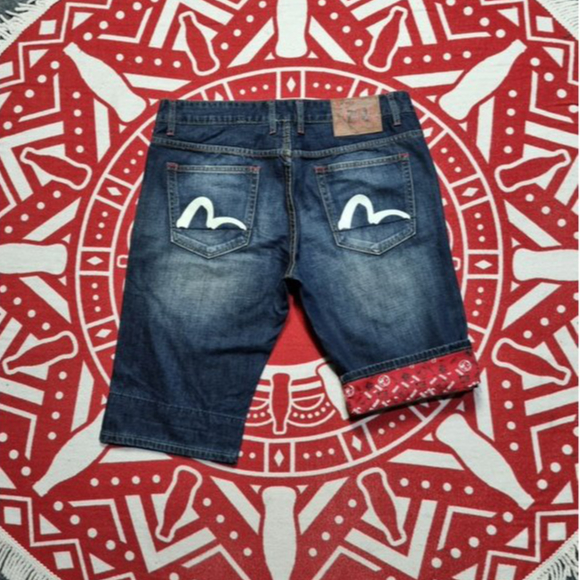 กางเกงขาสั้น กางเกงยีนส์ขาสั้น evisu