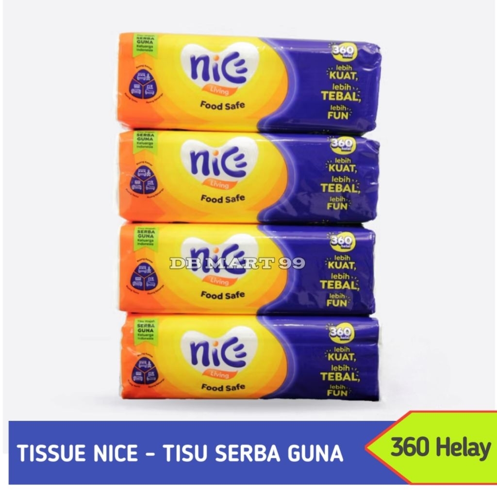 Nice Tissue - กระดาษเช็ดหน้า - ทิชชู่ 180 แผ่น Original