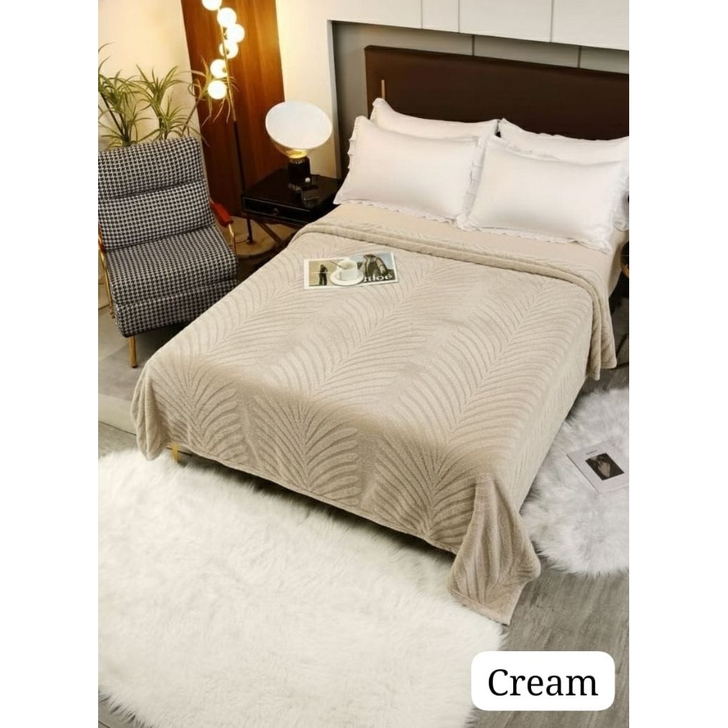 ผ้าห่มลายนูนจัมโบ้ ขนาด 200x230cm 1200gr