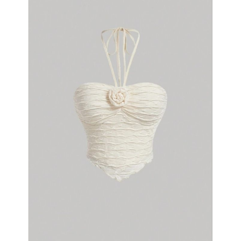 FYF_A0480 - เสื้อคล้องคอ Jacquard ถัก