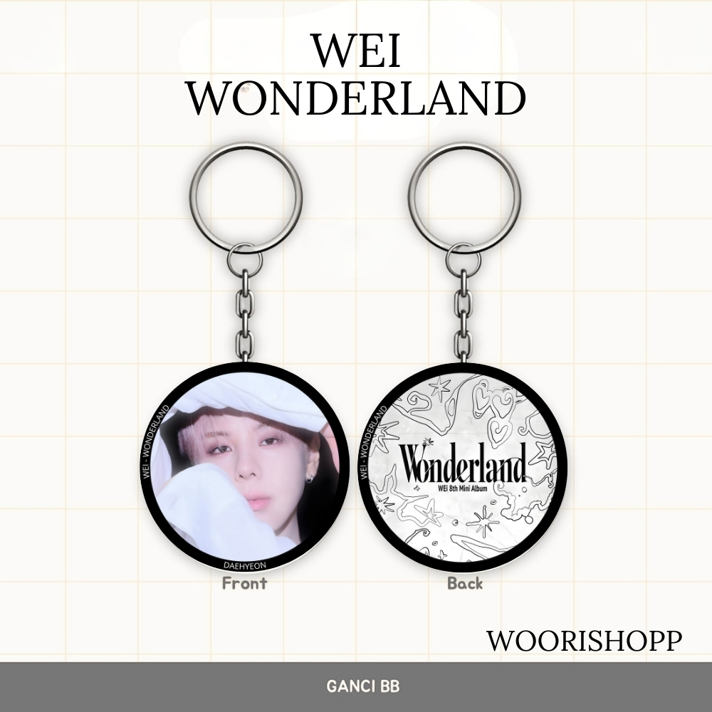 GANTUNGAN WEI WONDERLAND KEYCHAIN REVERSIBLE KEYCHAIN KPOP UNOFFICIAL YOHAN YONGHA SEOKHWA พวงกุญแจ
