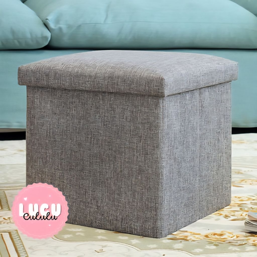 TaffiHOME กล่องเก็บของโซฟา กล่องเก็บของแบบพับได้ 30x30x30ซม