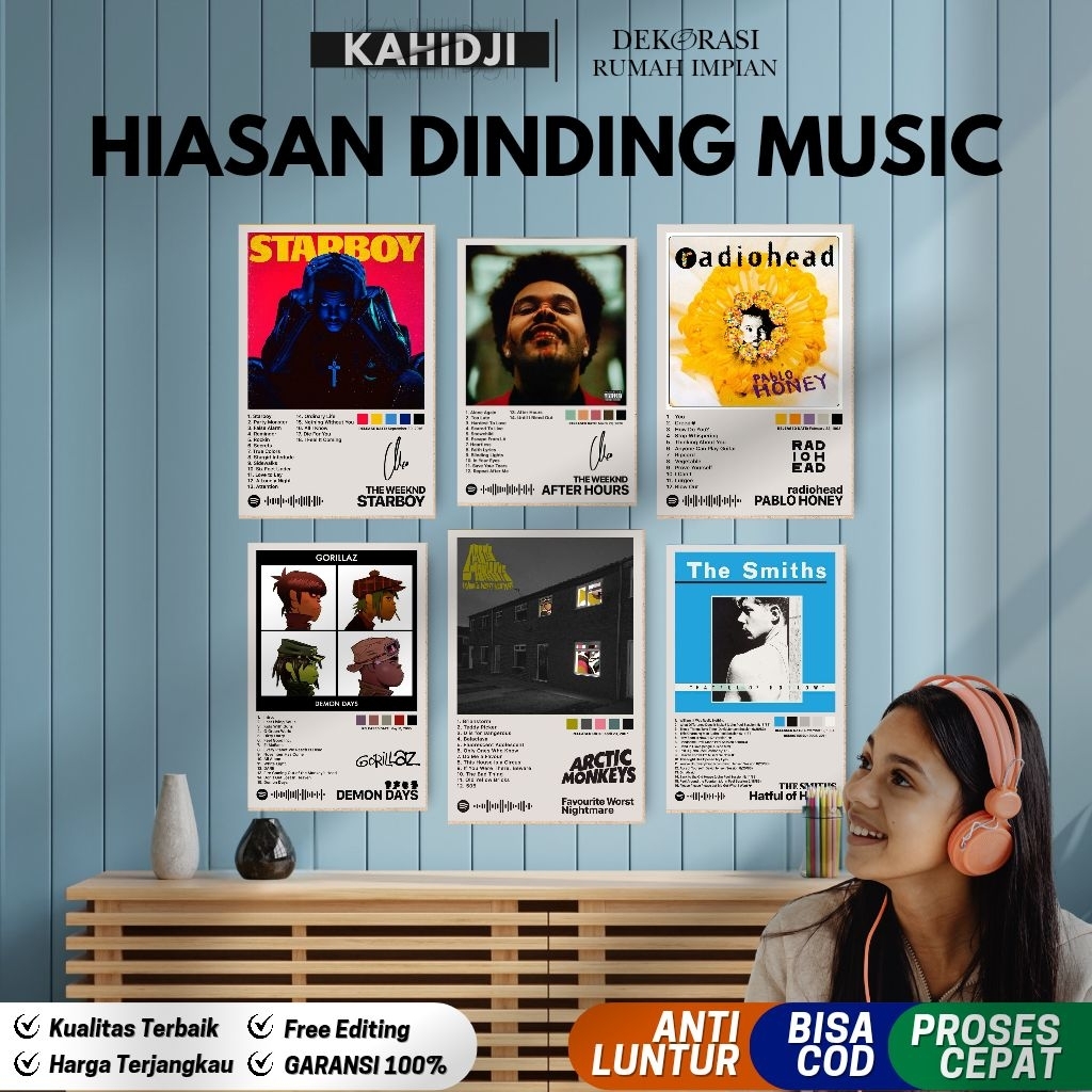 Spotify Music Wall Decorative MDF Frame - ตกแต่งผนังห้องสุนทรียศาสตร์