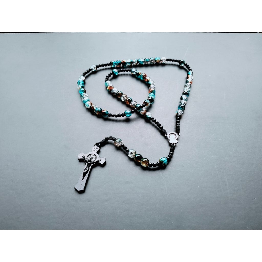R24 PREMIUM CRACKED PEARL CROSS ROSARY