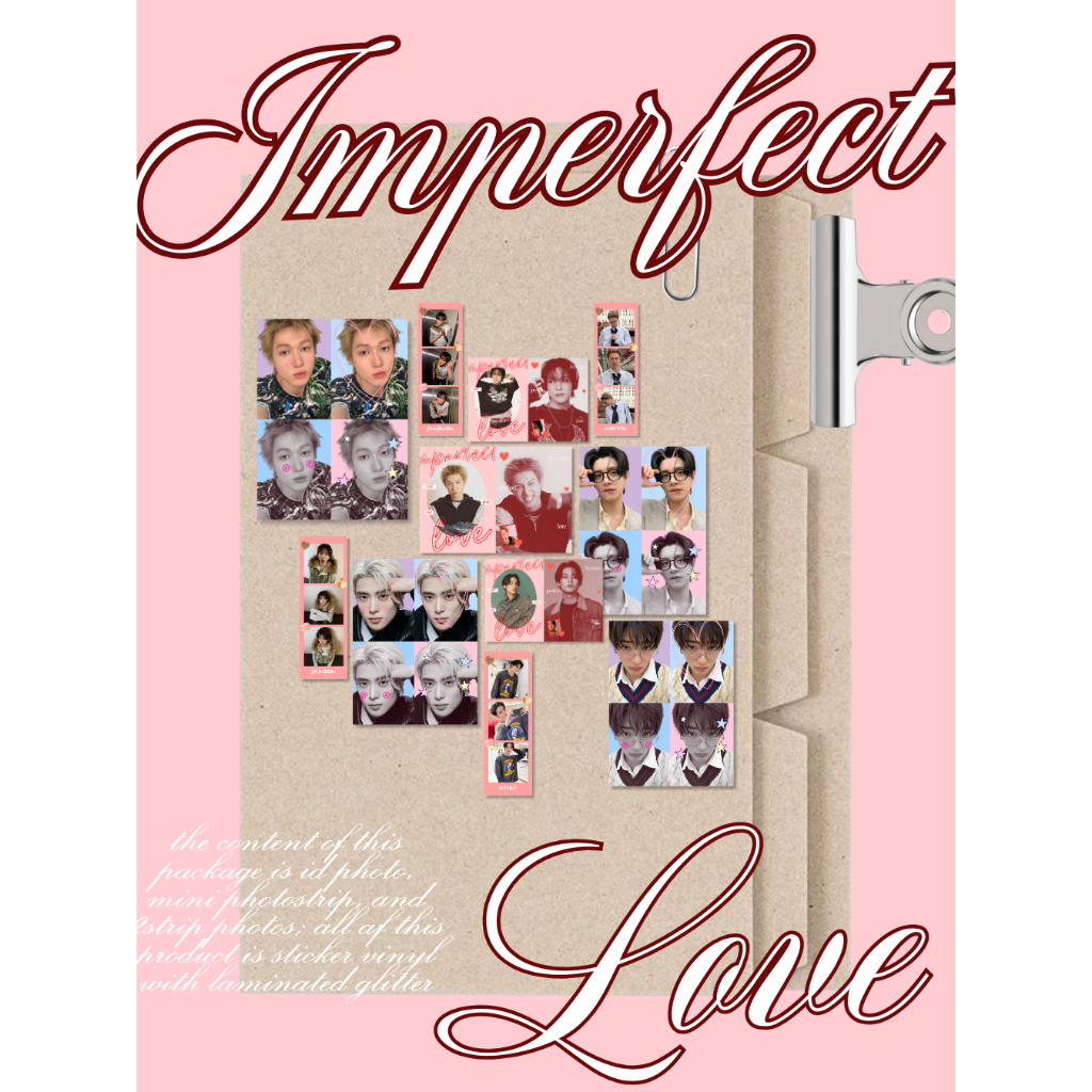 (สติ๊กเกอร์กลิตเตอร์) id photo mini photostrip cortis enhypen seventeen nct dream nct 127 nct wish