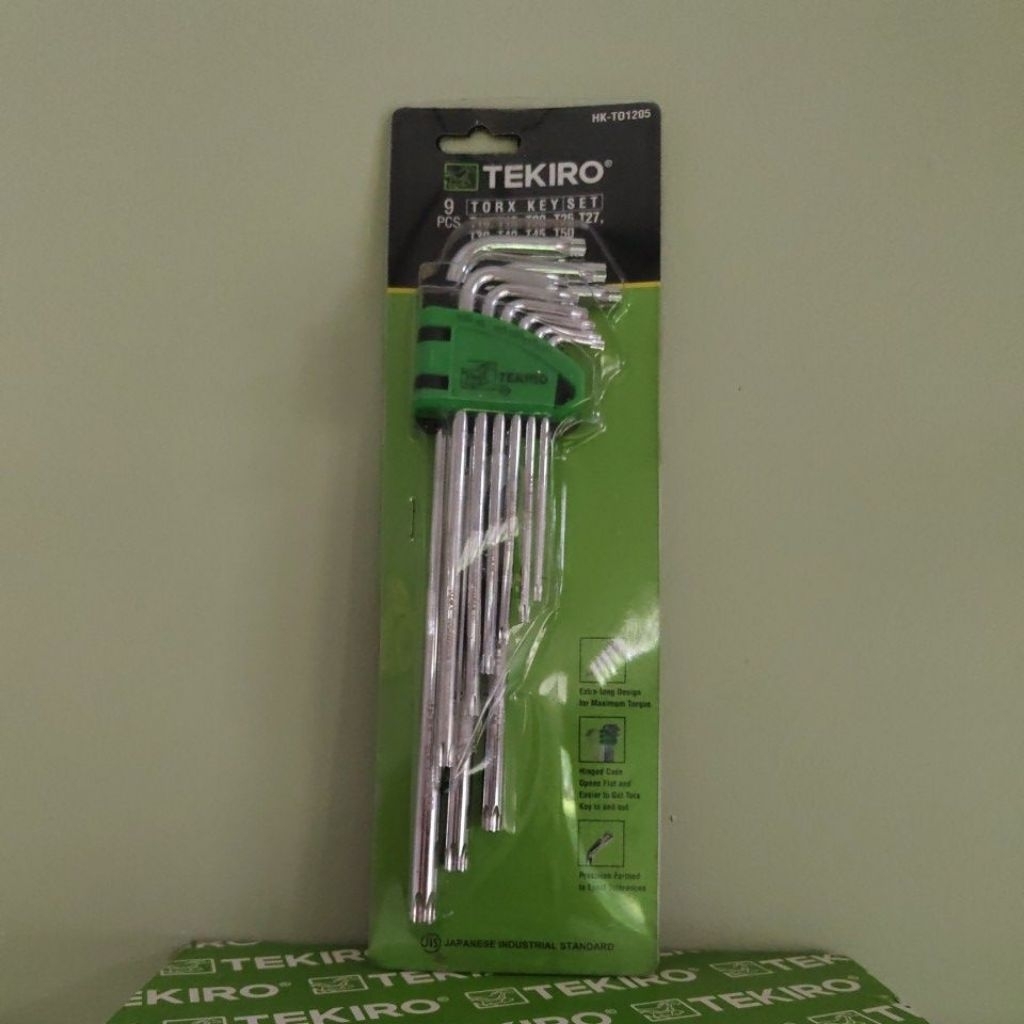 TEKIRO LONG STAR TORX STAR STAR KEY TORX KEY SET 9 ชิ้น - ไม่ใช่ HOLE