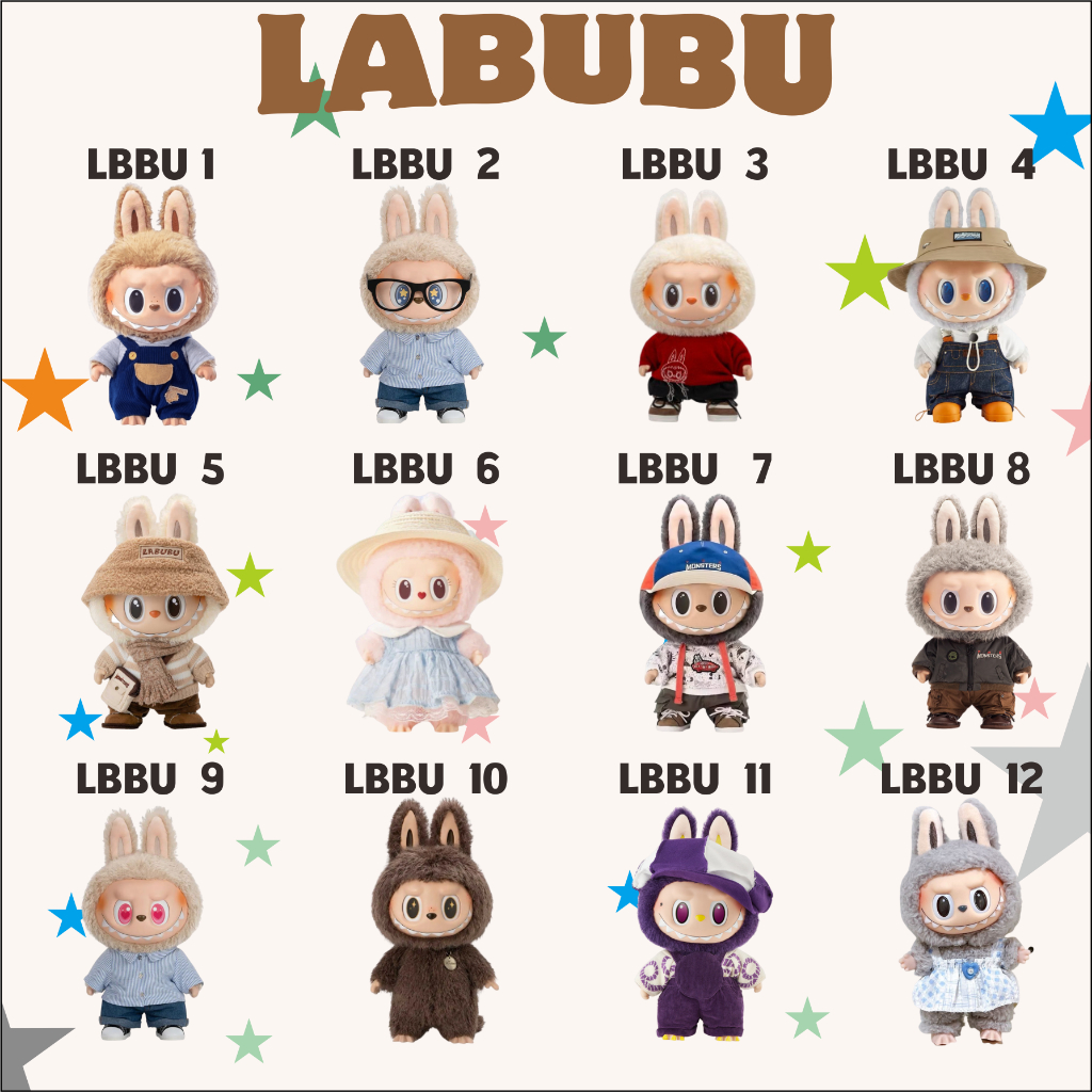 LABUBU DTF IRON-ON SCREEN PRINTING STICKER - BOOCHILD