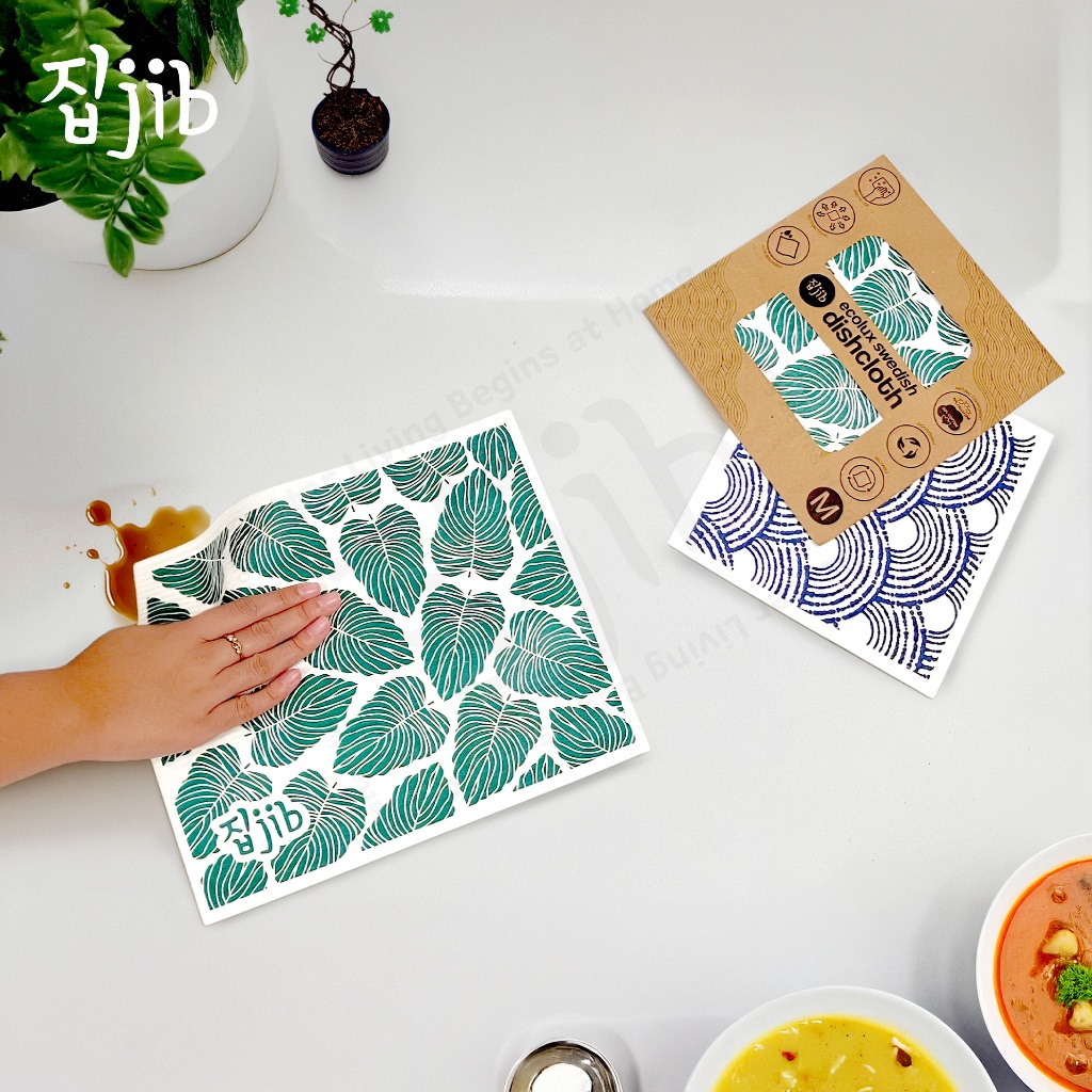 JIB SWEDISH DISHCLOTH / KAIN LAP DAPUR REUSABLE ANTI BAU / SUPER MENYERAP