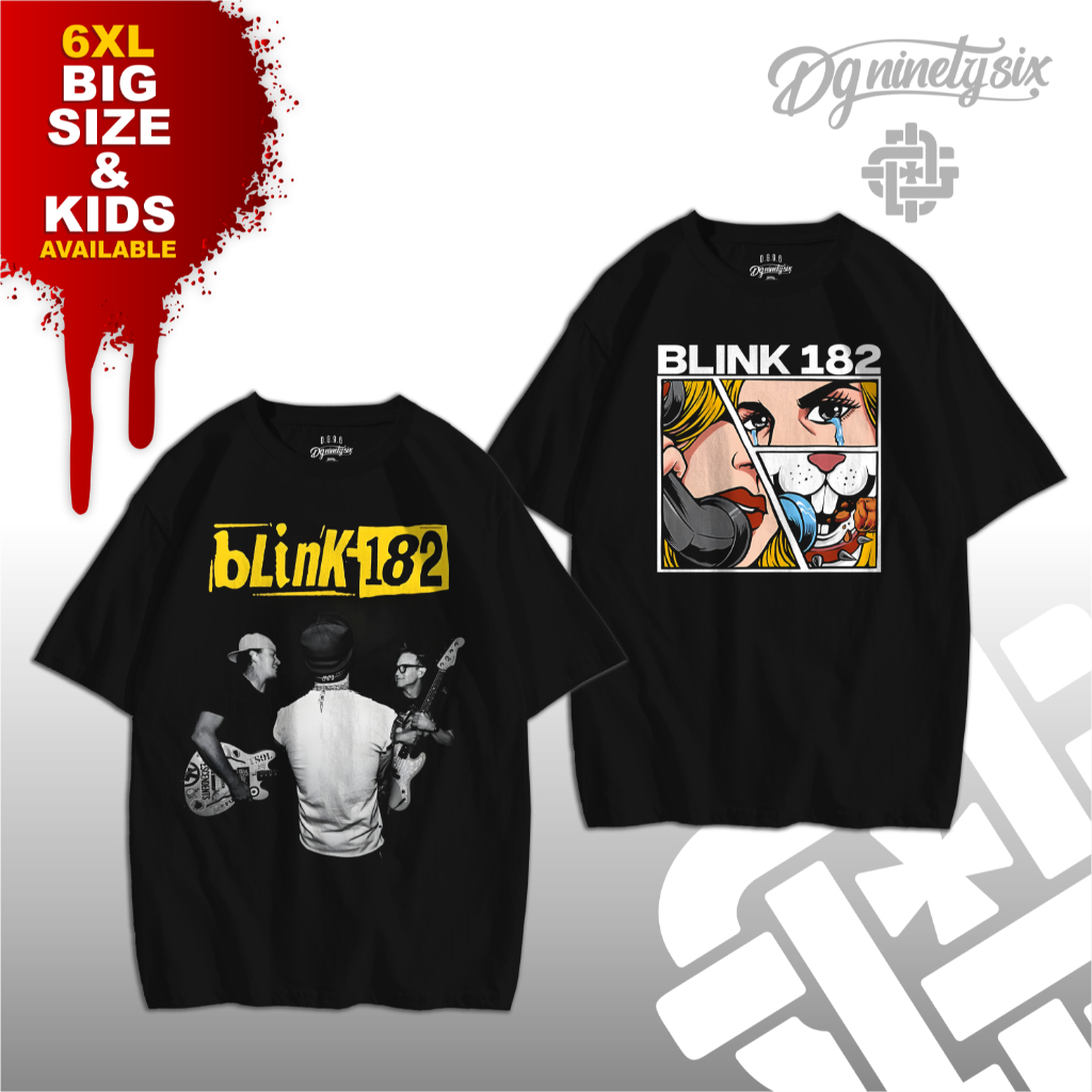 เสื้อยืด Blink 182 ผ้าฝ้ายพรีเมี่ยม เสื้อยืดวงวินเทจ โอเวอร์ไซส์ สําหรับผู้ชายและผู้หญิง
