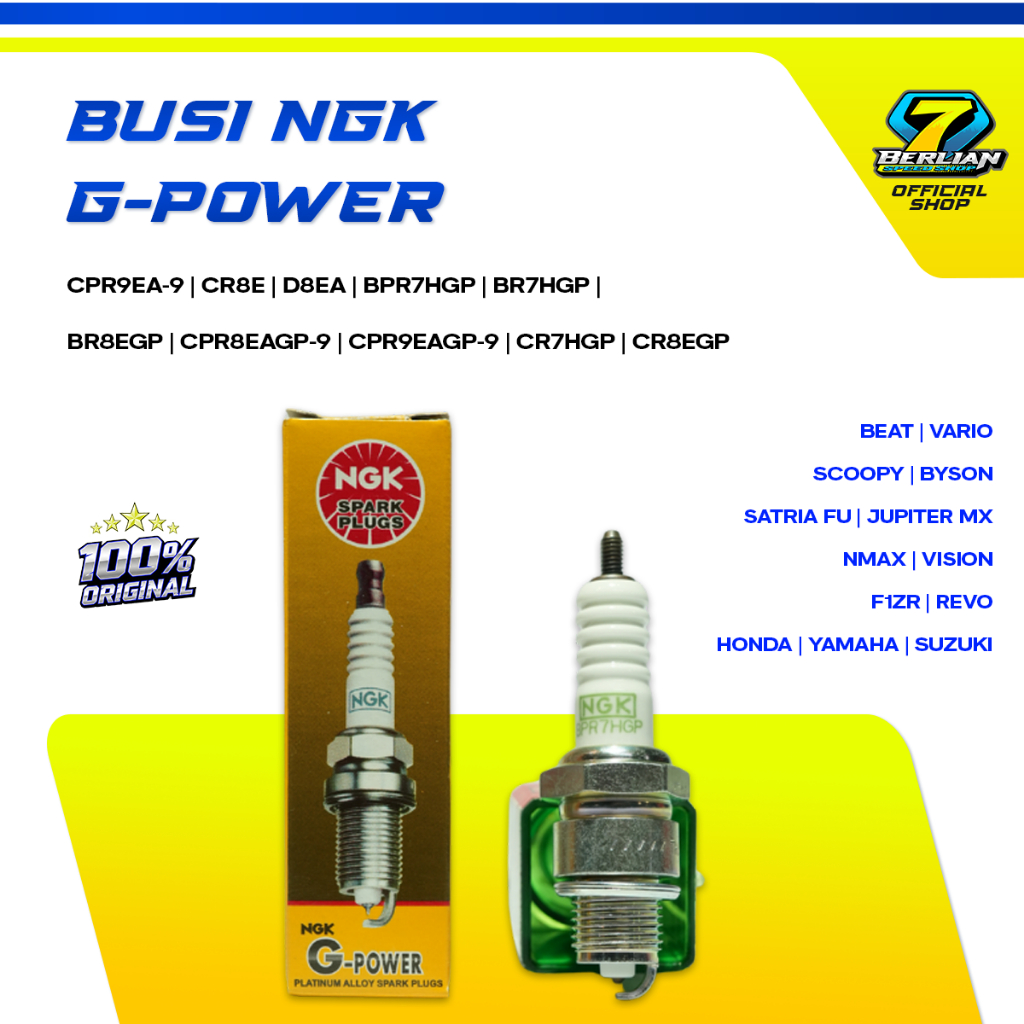 หัวเทียนแข่งเดิม NGK G POWER CPR9EA-9 CR8E D8EA BPR7HGP BR7HGP BR8EGP CPR8EAGP-9 CPR9EAGP-9 CR7HGP N
