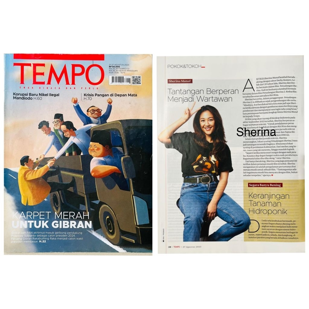 นิตยสาร Tempo August 21, 2023 - Living Style: อาหารช้า - Sherina Munaf - Djoko Pekik